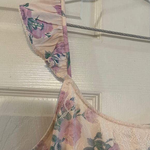 NWT LoveShackFancy Divina Floral Print Mini Dress size 12 in Mauve Rose - Picture 11 of 16